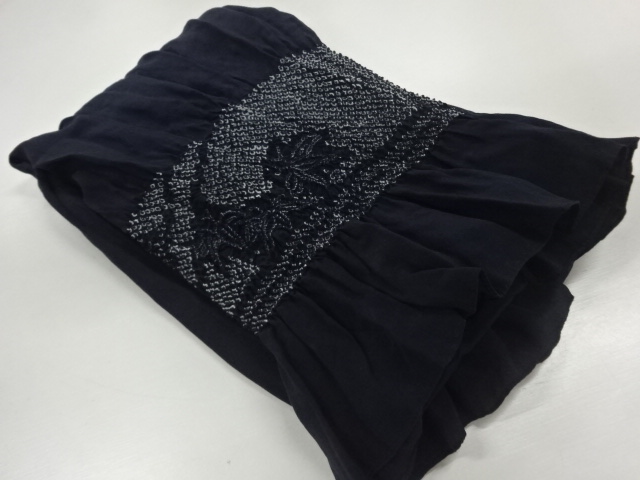 正絹　絞り笹模様男物兵児帯